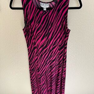 Julian Taylor Fuchsia and Black Animal Print Dress